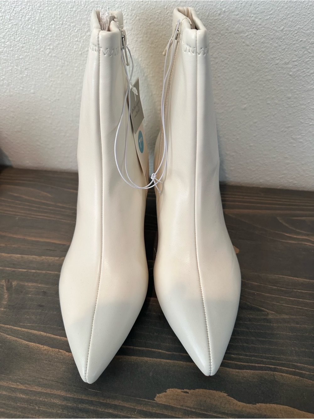 Target Cream Pointed Toe Ankle Boots